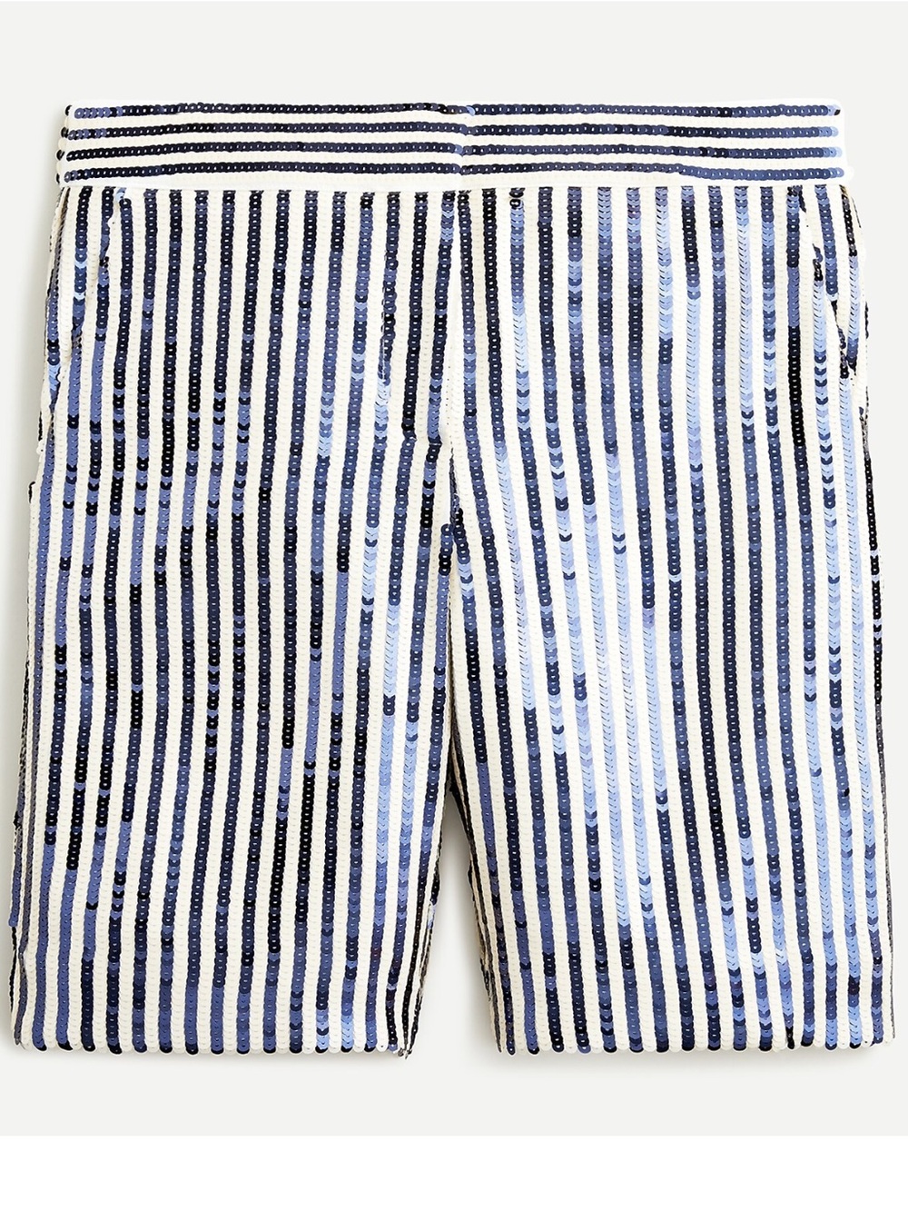 NWT J. Crew Collection Sequin Striped Bermuda Shorts Size 8 NWT